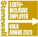 stonewall lgbtq+ inclusive employer gold award 2023