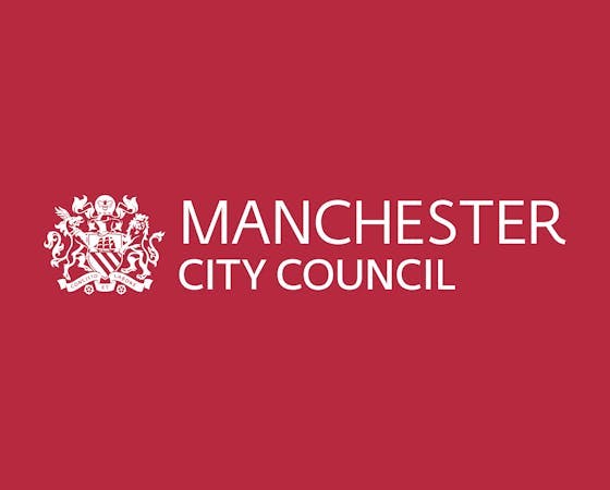 Logo and text showing Manchester City Council
